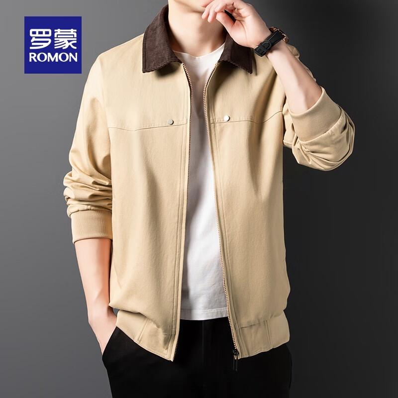 ROMON Men's Pure Cotton Corduroy Lapel Jacket 5J582305