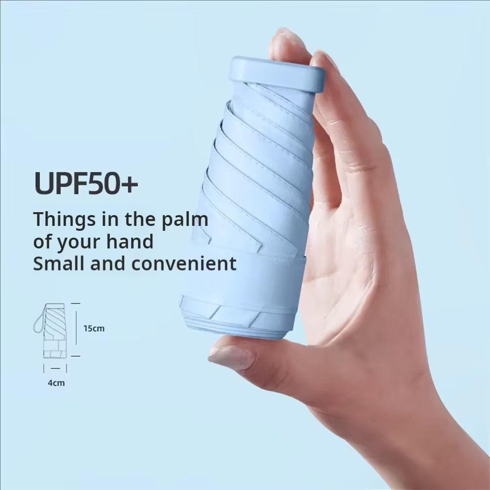 UV Protection Mini Sun Umbrella UPF50 Hand Operated Parasol Compact Travel Rain Umbrella  Travel