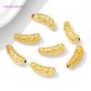 Brass Beads Separators 18K Gold Plated Irregular Tube Beads Spacer Beads For Bracelet Making Findings DIY Jewlery Accessories