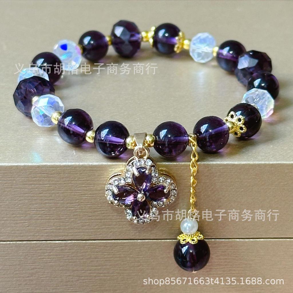 JYL TS Bracelet Purple Lotus Jade -Cultivates Spirituality & Attracts Elegant Luck
