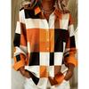 Elegante Camicia Stampata da Donna Edizione Speciale Manica Lunga con Bottoni