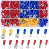 280 Pcs Electrical Cable Connectors Assorted Insulated Wire Cable Crimp U-Type Fork Spade Butt Ring Connector Assortment Kit Fuse Holders1