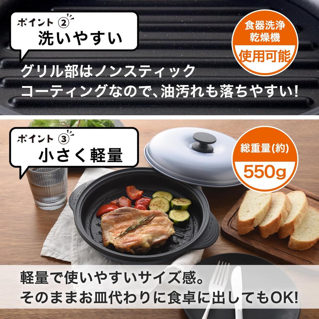 Anything Microwave Cooker Lenchin Magic Grill Easy Round Recipe Included Boiling, Steaming, Baking, Cleanup, Versatile, Shape, RCMG-01