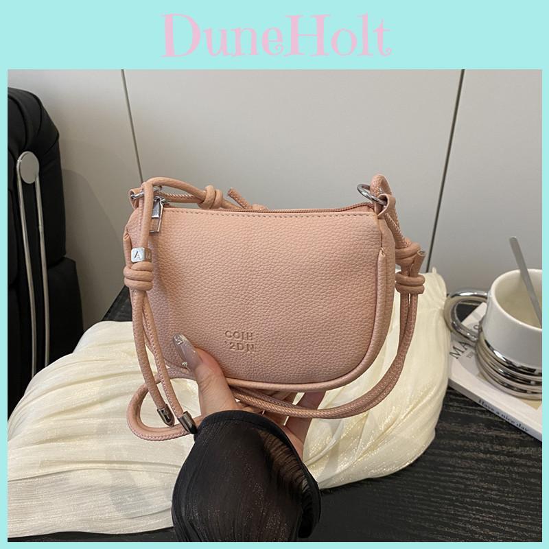 Simple Solid Color Lychee Texture Women Casual Shoulder Bag For Casual Outings