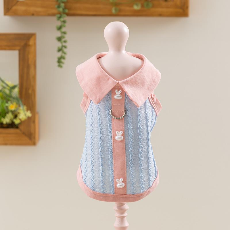 

Весна Лето Жилет Поло Футболка Без рукавов Подтяжки Тедди Бигбер Маленькая и Средняя Собака Кошка Собака Одежда для Питомцев XS