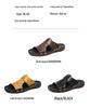 Men's Genuine Leather Sandals for Indoor/Outdoor - Soft Sole, Trendy Spring/Summer Design, Size 5233