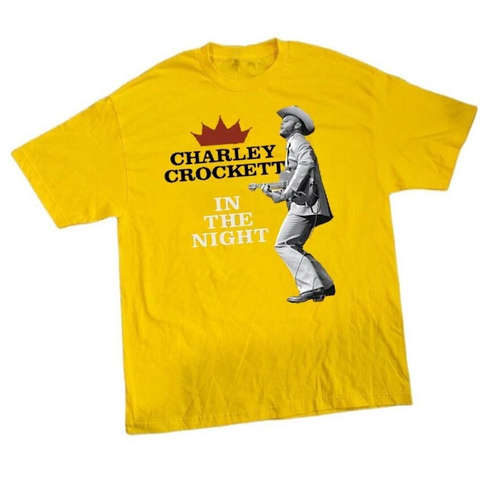 New Hot Charley Crockett In The Night Cotton Yellow S to 5XL Shirt TU398 Unisex T-Shirt S