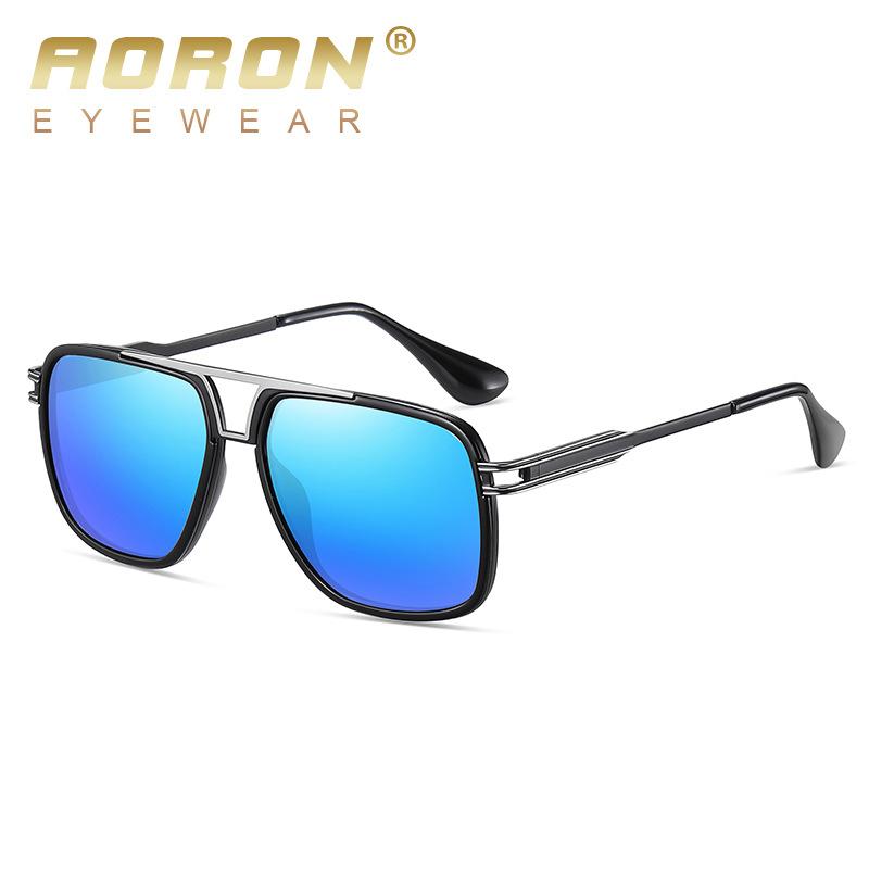 aoron Polarized Driving Sunglasses Fashion Men s Metal Anti-ultraviolet Discoloration Sunglasses