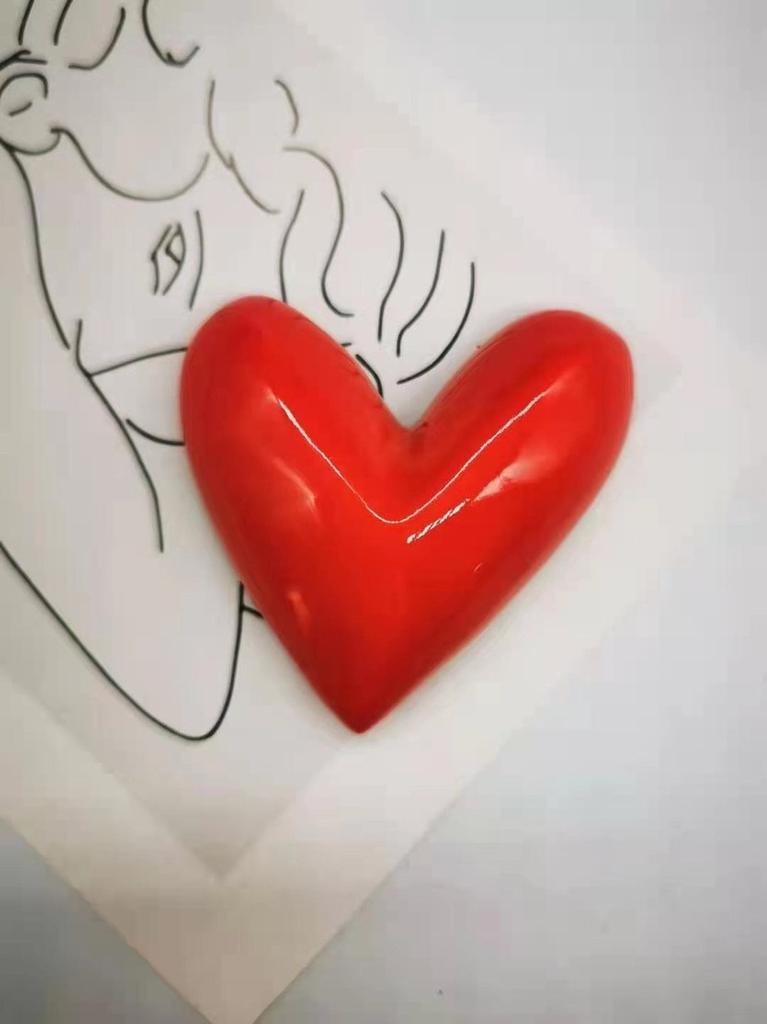 Big Heart Fridge Magnetic Stickers 3D Sweet Heart Shape Decor for Refrigerator Kawaii Magnetic Stickers for Home Decoration