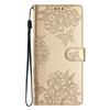 Applicable To Samsung S26 Mobile Phone Leather Case A27 Butterfly Cherry Blossom Embossed Card Wallet Protective Case A05S Matte Solid Color