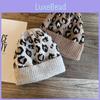 Leopard Print Knit Hat For Women Winter Warmth Breathability Fashionable Gift For Teens