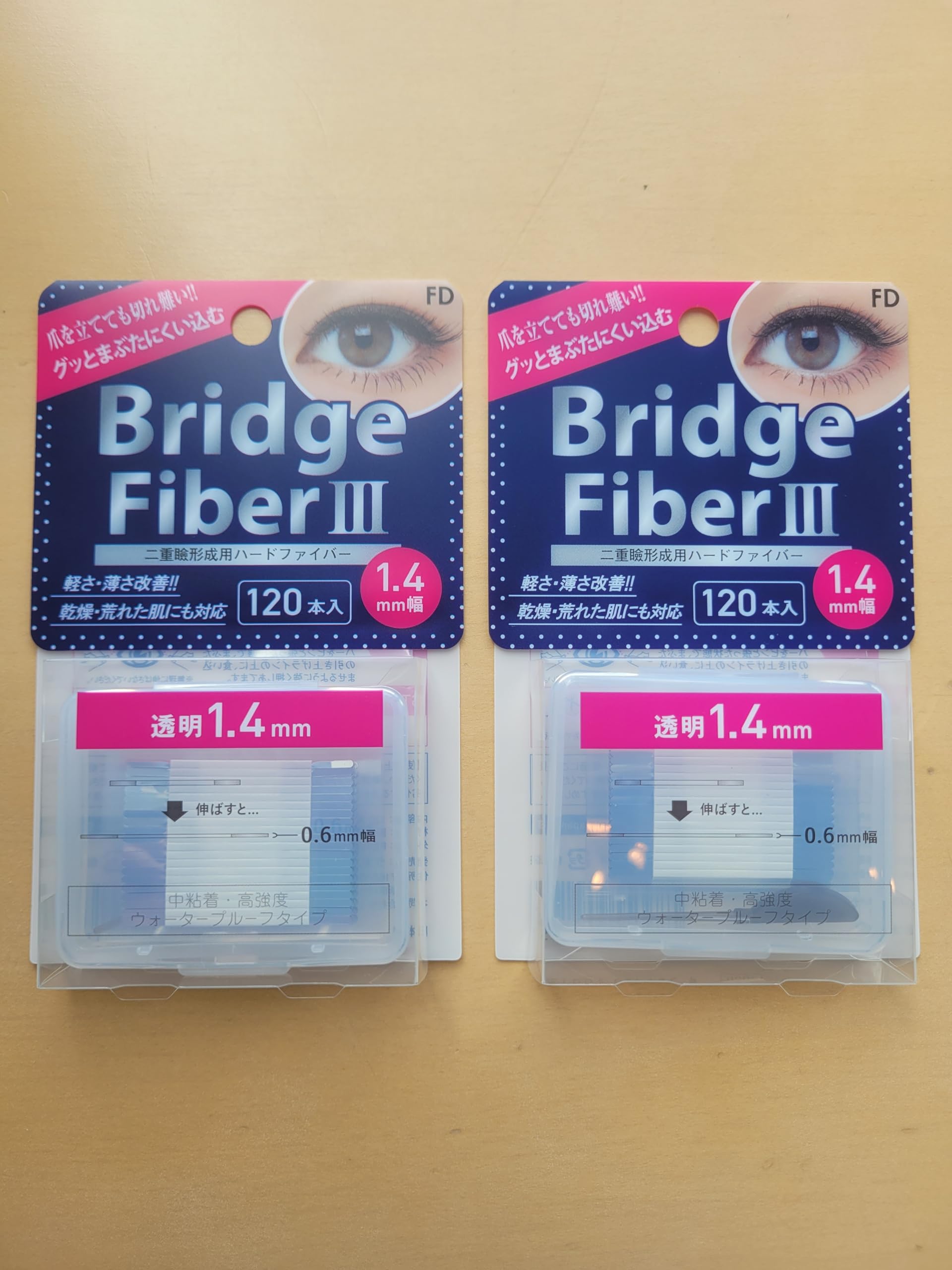 

FD Bridge Fiber III Лента Прозрачная ширина 120 штук х 2 штуки в наборе Против птоза [Жесткий тип] 1,4 мм чистый
