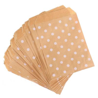 15CM*10CM 50pcs Birthday Wrapping Supplies Pastry Tool Baking Candy Biscuit Bags Kraft Paper Bag Packing Pouch Popcorn Bag