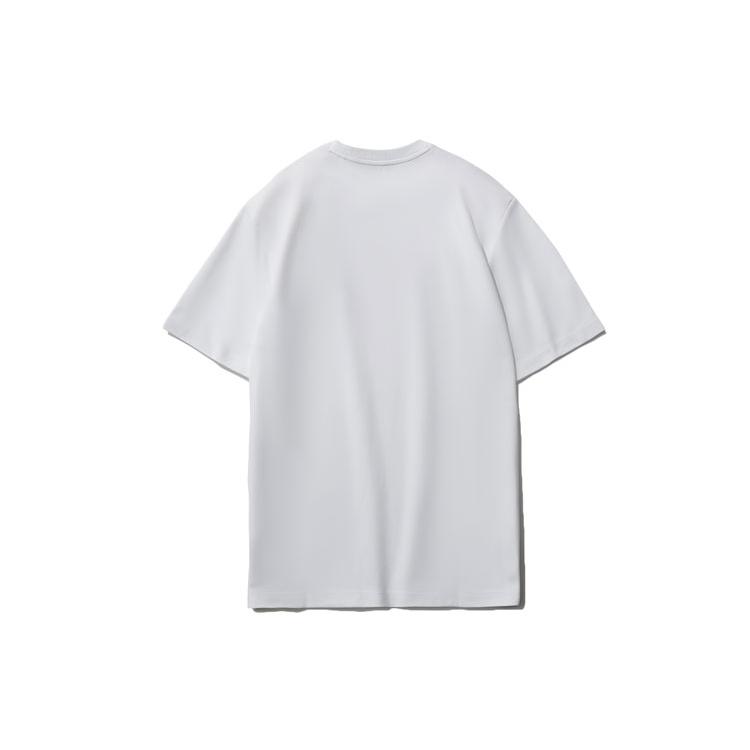 Li Ning T Shirts Men's White Crew Neck Moderate Straight Fit AHSR175-3