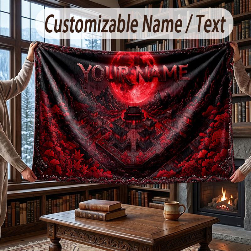 Coperta Cosmica a Tema Spaziale con Nome Personalizzato Testo Coperta Personalizzata Morbida Accogliente per Casa Divano Letto