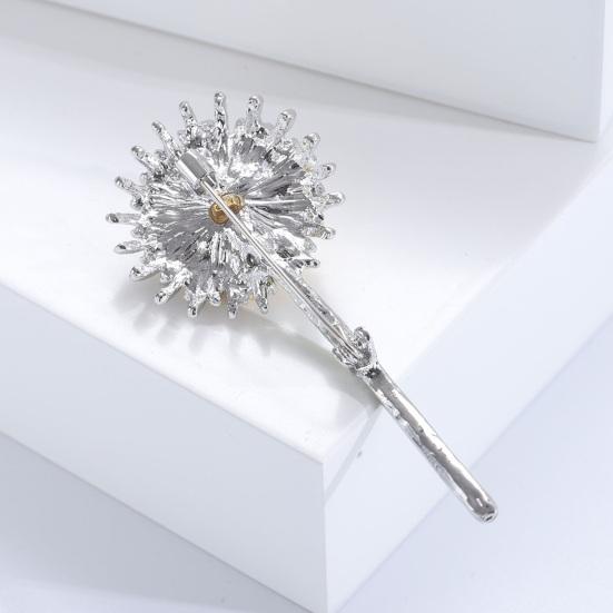 Elegante Brosche in Löwenzahnform, lebendiges Aussehen, Anstecknadel, kreativer Hut, Schal, Schal, Emaille, Abzeichen, Mantel, Outfit-Zubehör