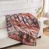 Bohemian Ethnic Cotton Blend Knit Sofa Throw Cover Slip-Resistant Thick Decorative Blanket Living Room