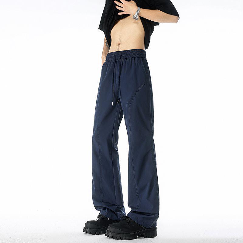 Summer Unisex Quick-Dry Stretch Ice Silk Running Pants - Lightweight, Casual, Solid Color