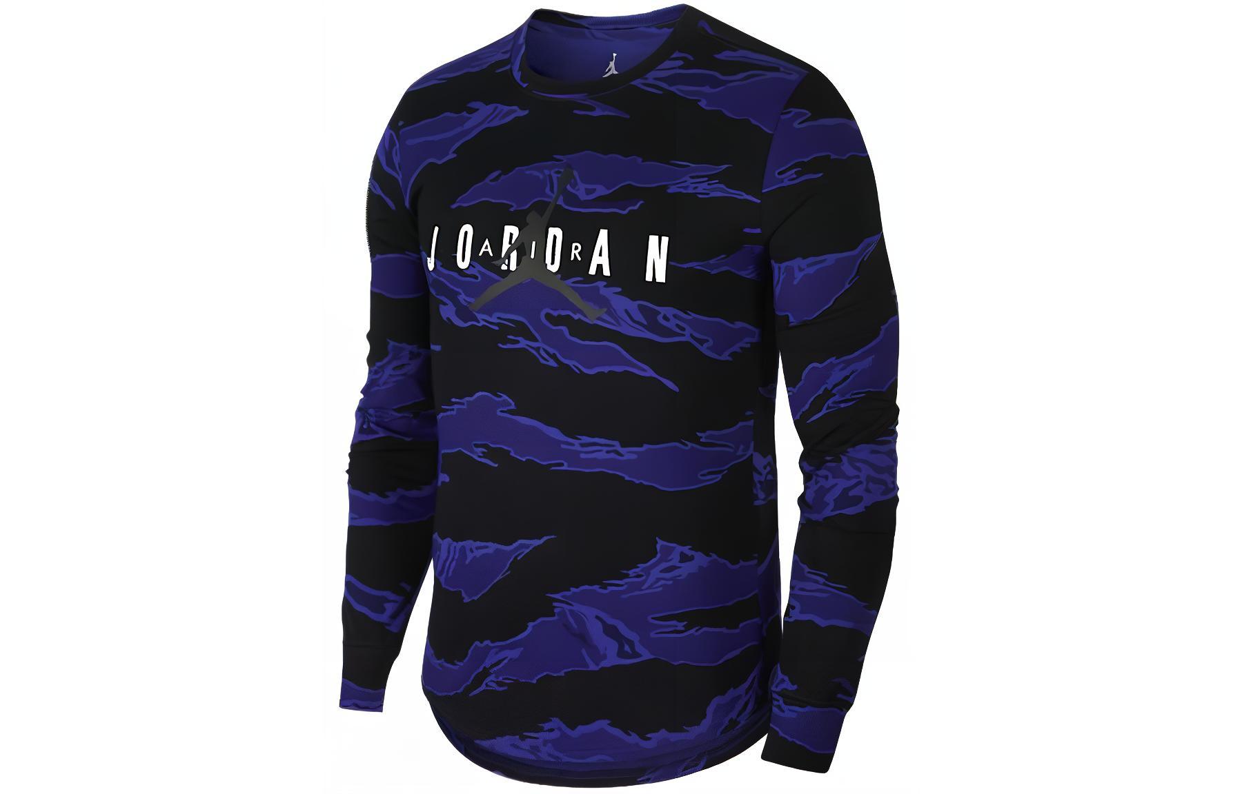 Jordan Sportbekleidung T-Shirt Herren Lila Schwarz Mehrfarbig AH6330-428 L/175