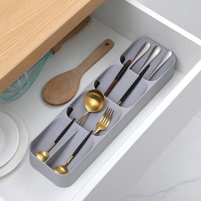Kitchen Cutlery Storage Box Knife Classification Bin Fork Separation Bins Spoon Drawer Divided Boxes Home Kitchen Accessories