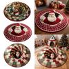16inches Christmas 3D Rugs Round Rugs Non-Slip Xmas Optical Illusion Rug Carpet Soft Mat