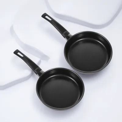 2Pcs Mini Frying Pan 14Cm Non-Stick Surface for Egg Pancake Omelette Cooking Pan Fast Heating Even Distribution Ideal for Home