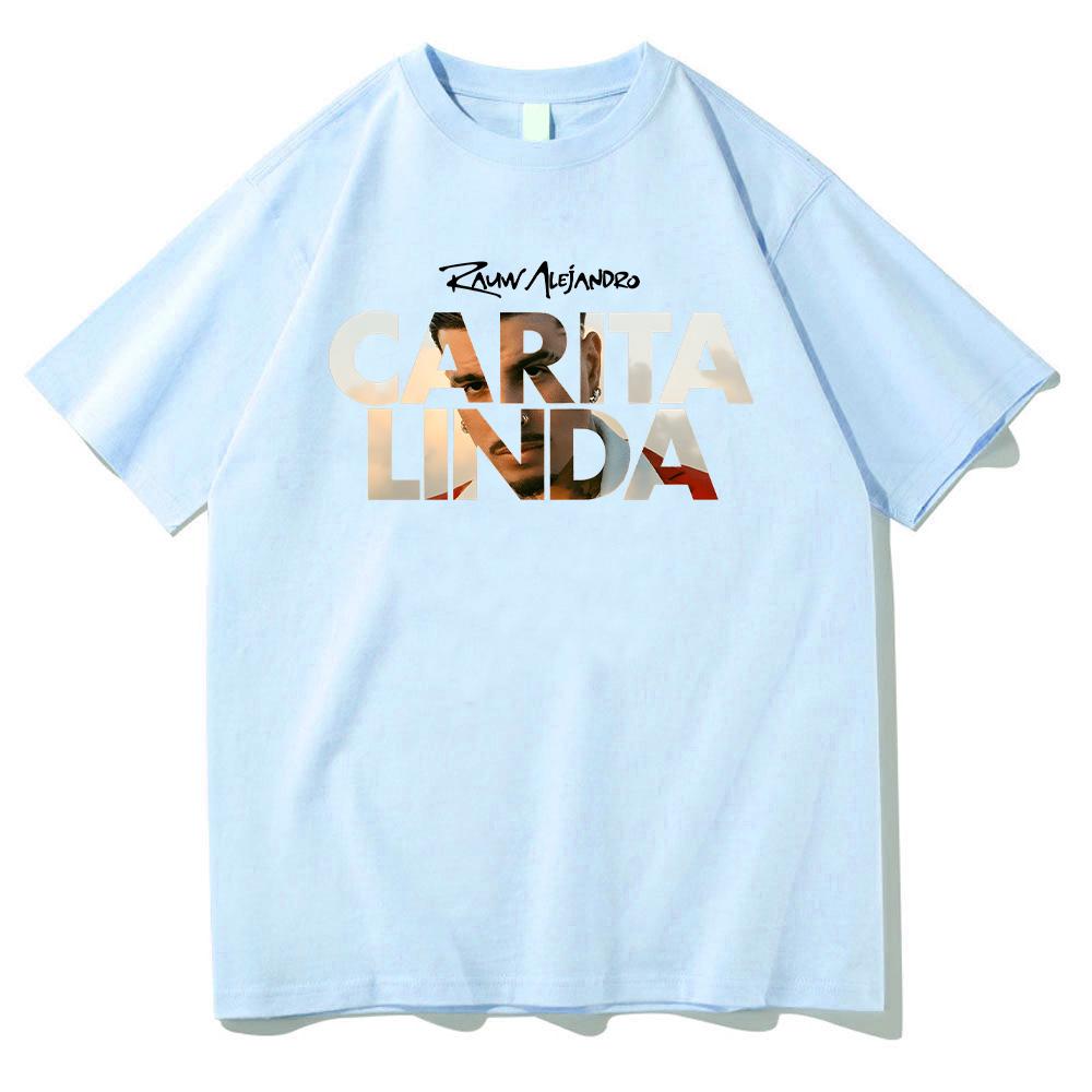 Rauw Alejandro Carita Linda 2025 T Shirt Men Women Clothes Retro Fashion Oversized Cotton Tshirt Hip Hop Casual Loose Trends Tee