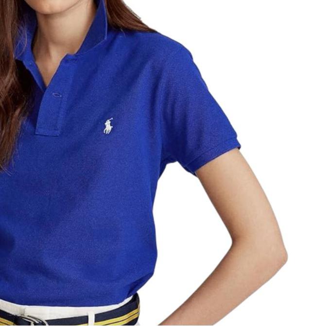 Polo Ralph Lauren Logo Embroidered Cotton Short Sleeve Polo Shirt Women tops 211569958-095