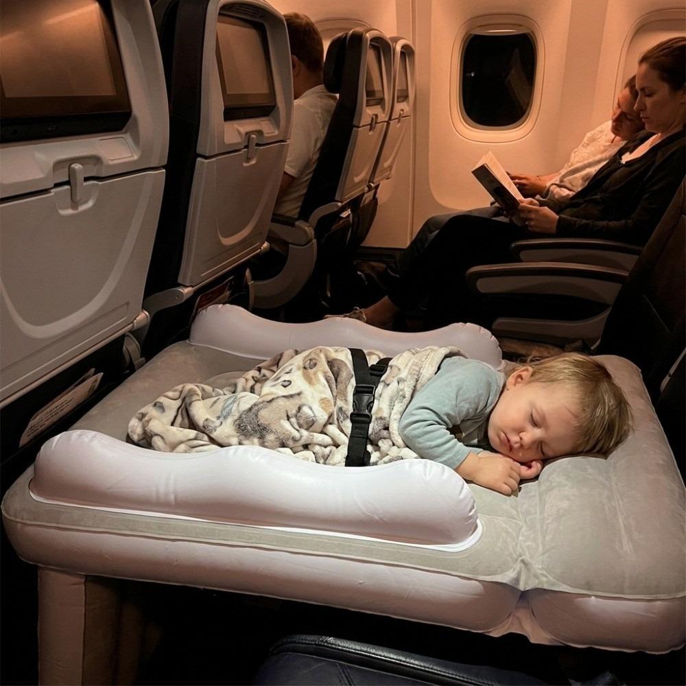 Inflatable Airplane Bed Heavy Duty Air Bed Seat Extender Safe Toddler Mattress Car Back Seat