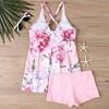 2025 Colorful Print Plus Size Tankini: Loose, Tummy-Covering, Conservative Swimsuit