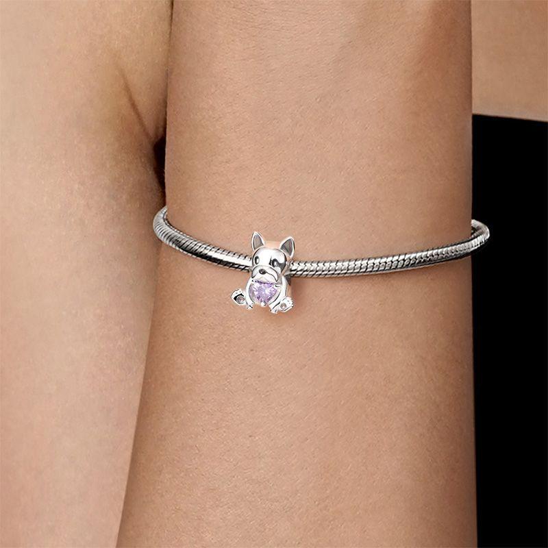 925 Silver Squirrel Fox Lion Rabbit Charm Beads DIY Bracelet Women Fashion Jewelry Gift