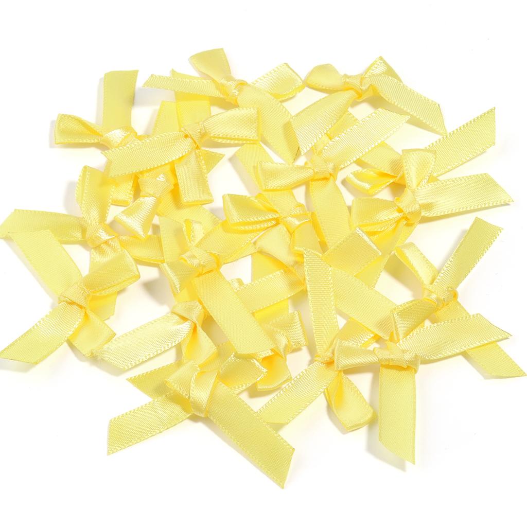50pcs 4*3.5cm Colorful Ribbon Bows Small Size Polyester Handmade Bowknot For DIY Wedding Christmas Party Gift Bouquet Decoration