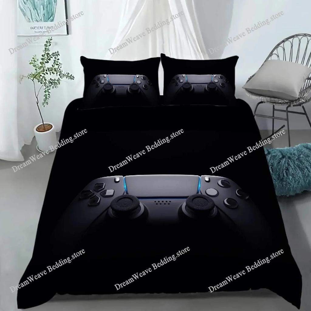 Gamer Bedding Sets for Boys Gaming Comforter Cover Children's Video Games Duvet Cover Gamepad Controller Gaming Designs Bed Set