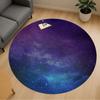 1pc Galaxy Nebula Round Chair Mat Area Rug - Non-Slip, Floor Mat for Office, Bedroom, Home Decor Christmas Gift P0811154