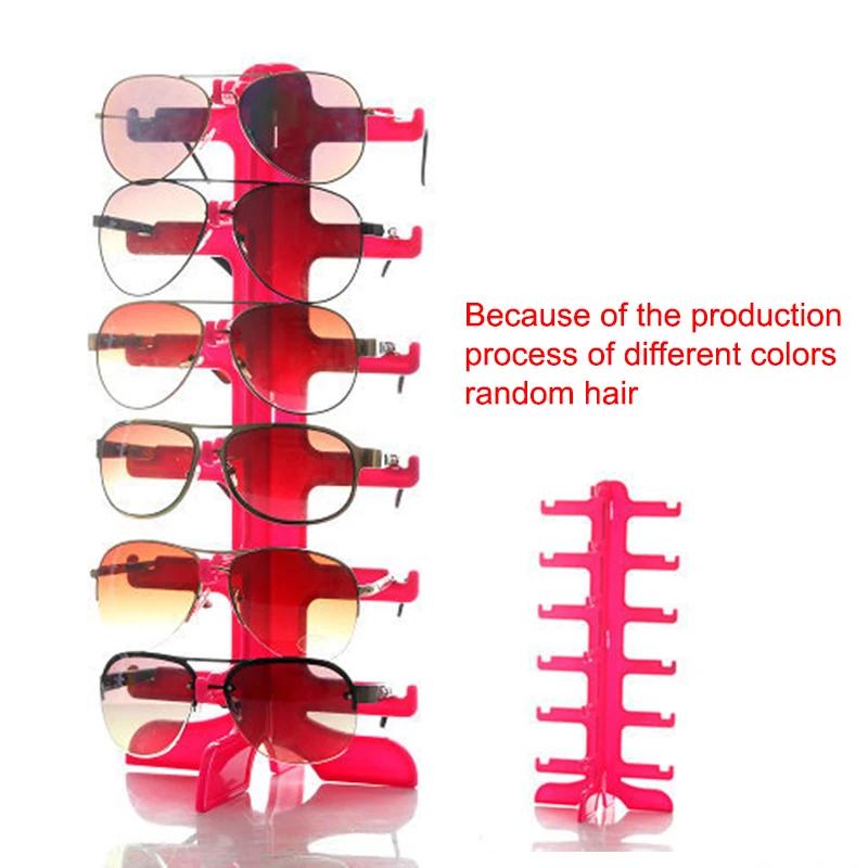 1PC 6 Pay Countertop Glasses Display Stand Sunglasses In A Row Nearsighted Counter Storage Shelf Multi-color Optional