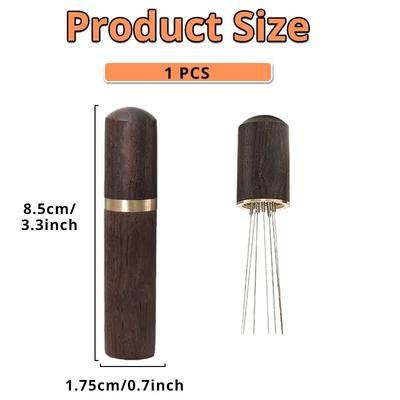 Espresso Coffee Stirrer Portable Espresso Distribution Tools 5 Needles Natural Wood Handle Coffeeware