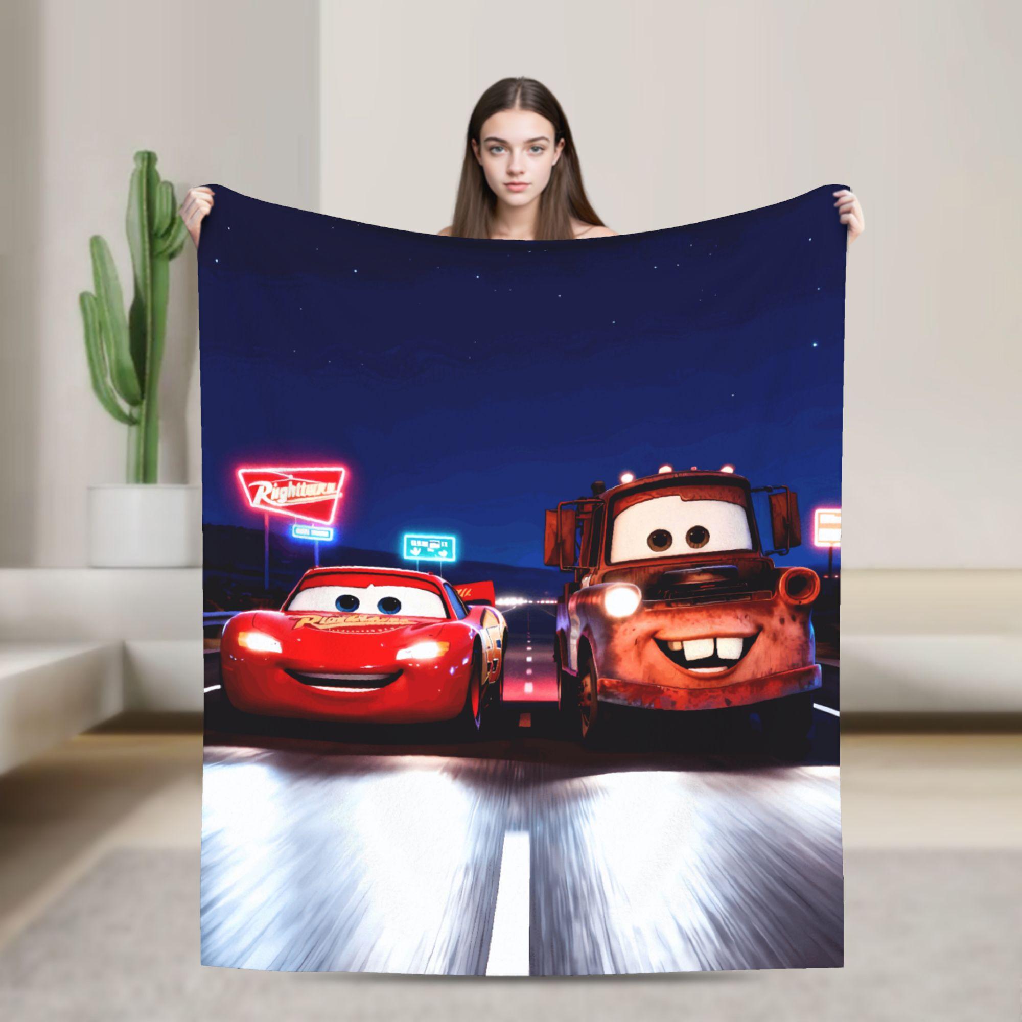 

Warm Soft Blankets Kids Decorative Lightning Cars McQueen Throw Blanket Flannel Bedspread For Couch Street Trend Sofa Bed Cover 75cmx90cm чёрный