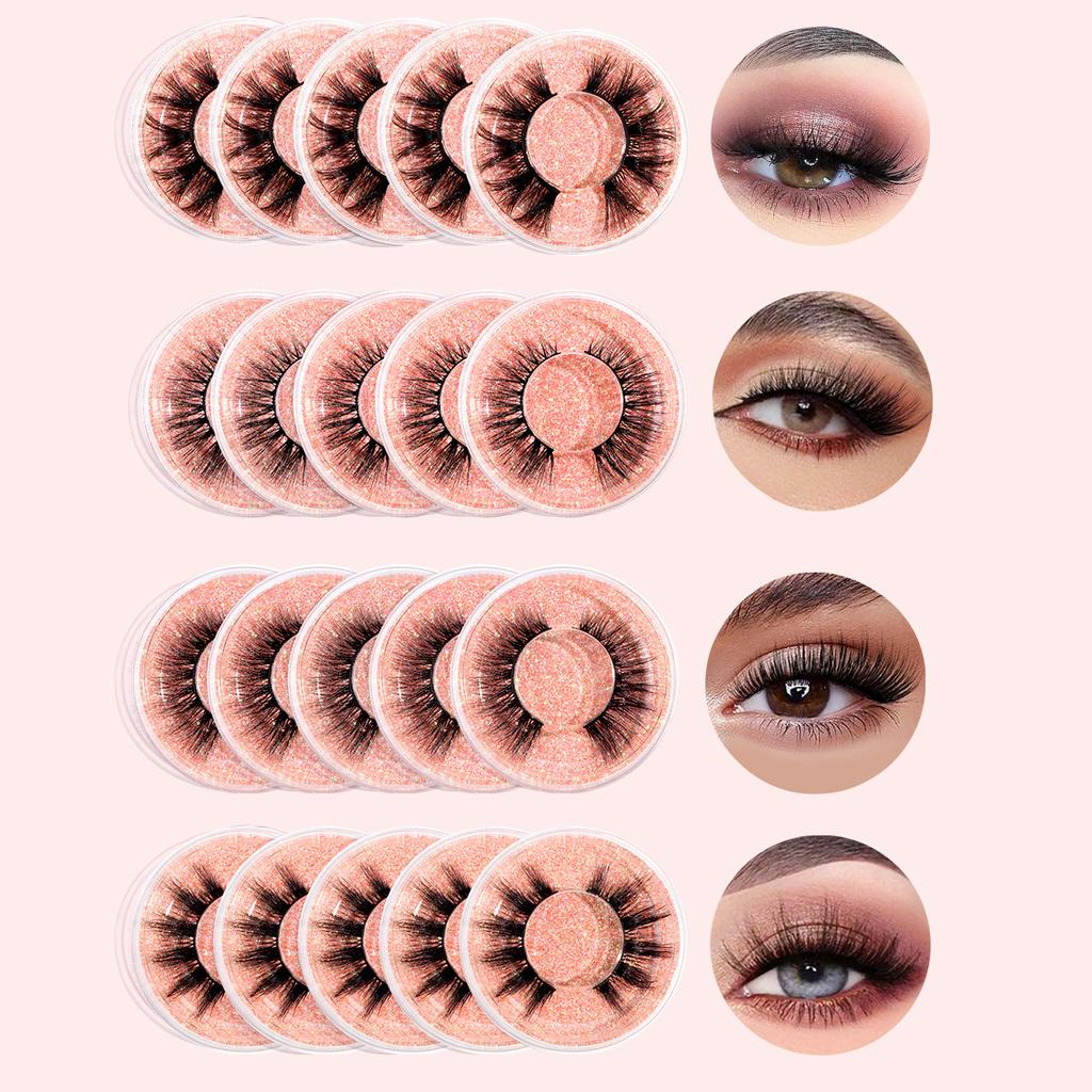 20 Boxes Mixed With Thick Exaggerated False Eyelashes, Thick Eyelashes, Naturally Curled Eyelashes.