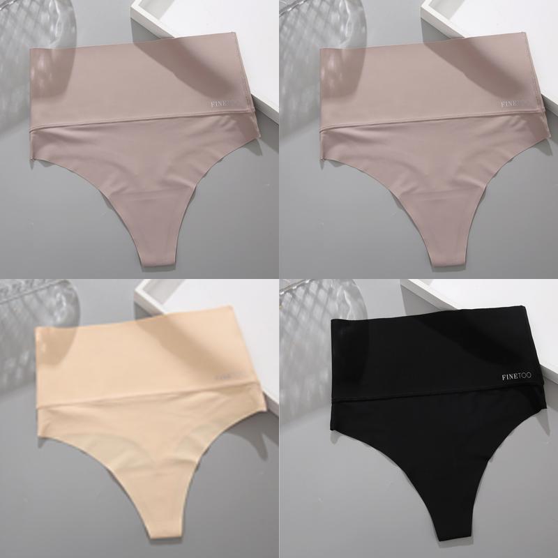 

FINETOO 4PCS Нижнее белье Корректирующее белье Трусики Bodyshaper Высокая талия Бесшовные стринги Женские трусики Нижнее белье Антибактериальное Женское M&SET