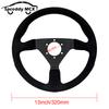 JDM V2 13inch Italy Suede Leather Universal Racing Sport Steering Wheel 320mm Flat Black Red Yellow BlueV232000