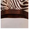 Women Knitted Vest Autumn V-neck Women's Sweater Autumn Style Zebra Print Loose and Trendy Korean Version