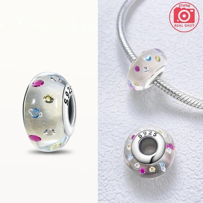 Coppereffervescence Murano Glass Original Colored Beads Fit Original Charm Bracelet Fine Jewelry Diy Giftsfor Women