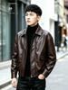 Men's regular versatile spring and autumn clothing new men's leather jacket loose version large size men's leather jacket