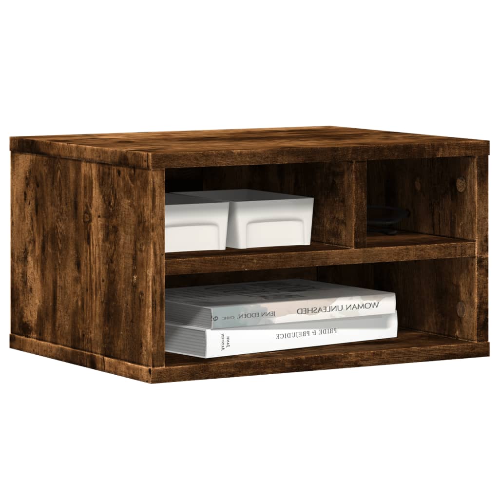 Printer Stand Smoked Oak 40 X 32 X 22.5 Cm Particleboard