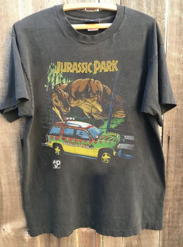 Vintage 1993 Jurassic Park Movie Rare Design Charcoal Unisex Shirt S-5XL KH17222