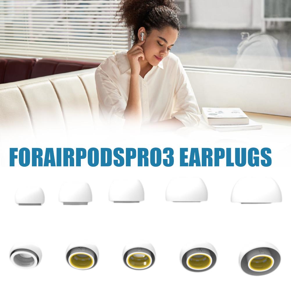For AirPods Pro 3 Ear Tips Buds Replacement Rubber Eartips Soft Silicone Earbuds Covers Accessories Noise Reduction 1Pair 5 Size