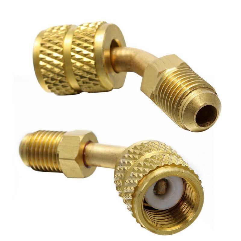 For R410A Air Conditioning Adapter Car Air Conditioning Quick Coupler Connector Safety Valve Adapter Charging Hose Valves