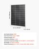 2PCS 100W Bifacial Solar Panels, 23% High-Efficiency N-Type Monocrystalline PV Module with MC4 Output & Aluminum Frame, IP67 Waterproof Solar Panel