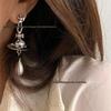 Elegant Saturn Pearl Tassel Earrings for Women