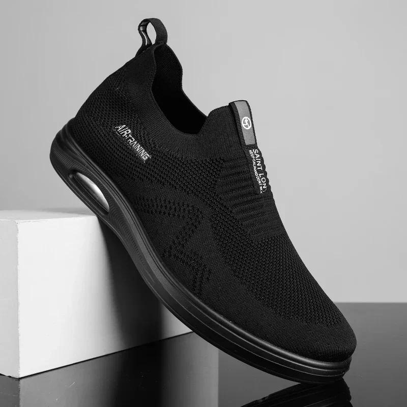 Fashion Lightweight Men Sneakers Mens Casual Shoes Running Shoes Breathable Slip on Wear-resistant Men Loafers 